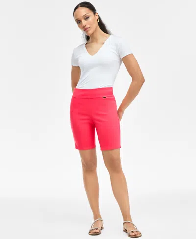 Inc International Concepts Women's Pull-on Bermuda Shorts, Exclusively At Macy's In Starfish Pink