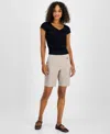 Inc International Concepts Women's Flared-leg Pull-on Pants, Exclusively At Macy's In Summer Straw