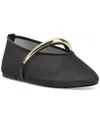 Inc International Concepts Women's Rahmi Mary Jane Flats, Exclusively At Macy's In Black Mesh