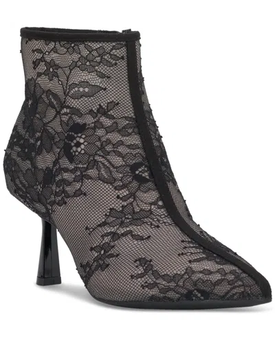 Inc International Concepts Women's Raisie Dress Booties, Exclusively At Macy's In Black Lace