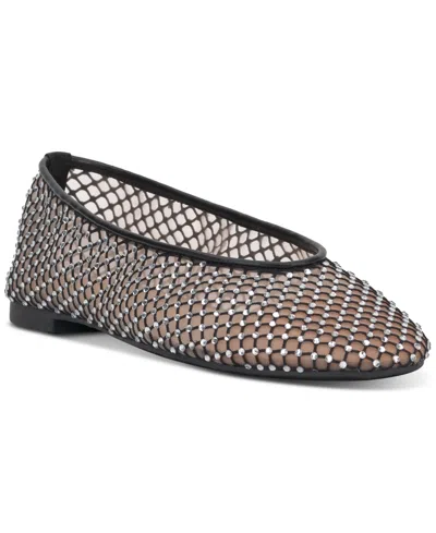 Inc International Concepts Women's Ramiza Mesh Ballet Flats, Exclusively At Macy's In Black Bling Mesh