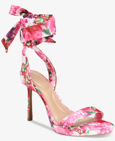 Inc International Concepts Women's Razzlee Ankle Tie Sandals, Macy's Exclusive In Pink