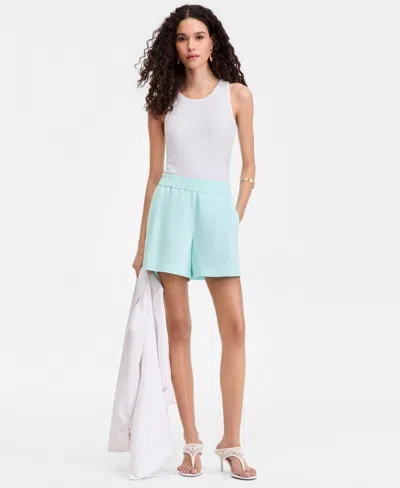 Inc International Concepts Women's Relaxed Pull-on Shorts, Macy's Exclusive In Blue