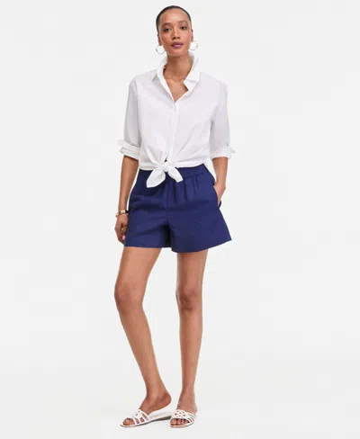 Inc International Concepts Women's Relaxed Pull-on Shorts, Macy's Exclusive In Blue