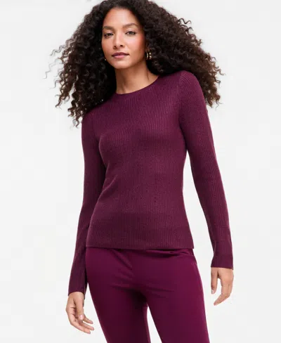 Inc International Concepts Women's Rhinestone Rib Sweater, Macy's Exclusive In Animal Print