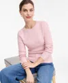 Inc International Concepts Women's Rhinestone Rib Sweater, Macy's Exclusive In Pink