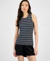 Inc International Concepts Women's Ribbed Knit Tank Top, Exclusively At Macy's In Black