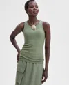 Inc International Concepts Women's Ribbed Knit Tank Top, Exclusively At Macy's In Olivine