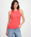 Inc International Concepts Women's Ribbed Knit Tank Top, Exclusively At Macy's In Starfish P