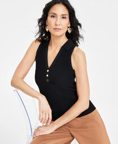 Inc International Concepts Women's Cowlneck Extended-shoulder Top, Exclusively At Macy's In Deep Black