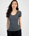 Inc International Concepts Women's Ribbed Scoop-neck Top, Exclusively At Macy's