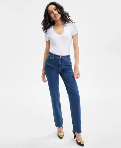 Inc International Concepts Women's Ribbed Scoop-neck Top, Exclusively At Macy's In Bright White