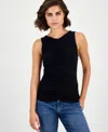 Inc International Concepts Women's Ruched Sleeveless Top, Macy's Exclusive In Black