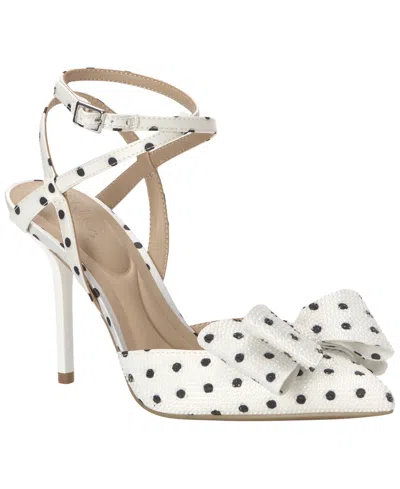 Inc International Concepts Women's Safina Bow Mesh Heel Pumps, Macy's Exclusive In White