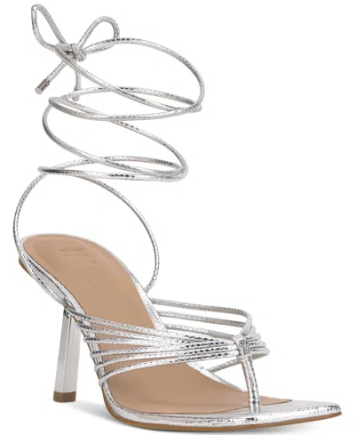 Inc International Concepts Women's Sahla Ankle-tie Sandals, Exclusively At Macy's In Silver