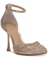 Inc International Concepts Women's Sakira Ankle Strap Pumps, Exclusively At Macy's In Rose Gold Bling