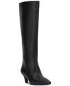 Inc International Concepts Women's Sameya Mid-heel Knee High Boots, Created For Macy's In Black Smooth