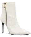 Inc International Concepts Women's Sarishaa Zip Booties, Created For Macy's In White Croc