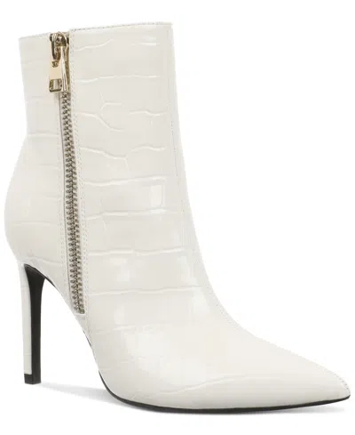 Inc International Concepts Women's Sarishaa Zip Booties, Created For Macy's In White Croc