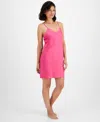 Inc International Concepts Women's Satin Lace-trim Chemise, Created For Macy's In Divine Berry
