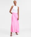 Inc International Concepts Women's Satin Maxi Skirt, Exclusively At Macy's In Pink Shade