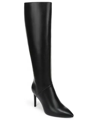 Inc International Concepts Women's Saunterr Knee High Pointed Toe Stiletto Boots, Macy's Exclusive In Black