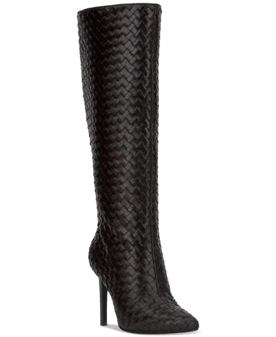 Inc International Concepts Women's Savonia Woven Knee High Boots, Created For Macy's In Brown Woven