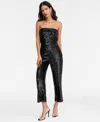 Inc International Concepts Women's Sequin Strapless Jumpsuit, Macy's Exclusive In Black