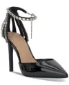 Inc International Concepts Women's Shanni Ankle Strap Pumps, Exclusively At Macy's In Black Patent
