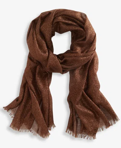 Inc International Concepts Women's Shimmer Wrap Scarf, Created For Macy's In Brown
