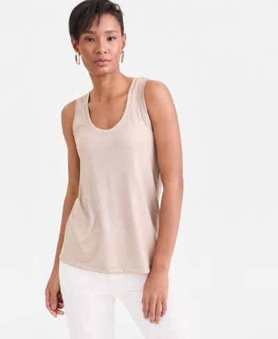 Inc International Concepts Women's Shine Tank Top, Exclusively At Macy's In Neutral