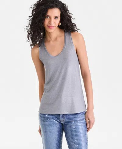 Inc International Concepts Women's Shine Tank Top, Exclusively At Macy's In Gray