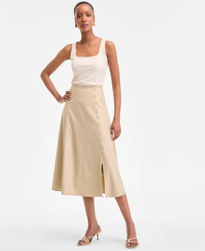 Inc International Concepts Women's Side Button Skirt, Exclusively At Macy's