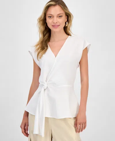 Inc International Concepts Women's Side-knot Surplice Top, Exclusively At Macy's