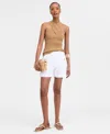 Inc International Concepts Women's Side-pocket Tab-hem Shorts, Exclusively At Macy's In Bright Whi