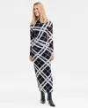 Inc International Concepts Women's Side-ruched Maxi Dress, Macy's Exclusive In Black