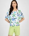 Inc International Concepts Women's Side-tie Animal-print Top, Exclusively At Macy's