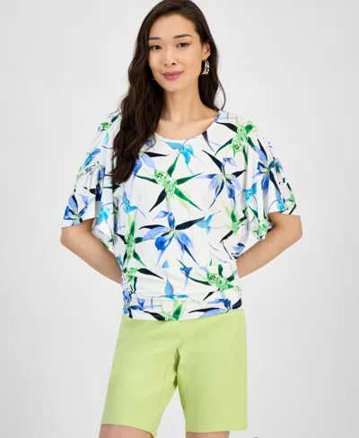 Inc International Concepts Women's Side-tie Animal-print Top, Exclusively At Macy's