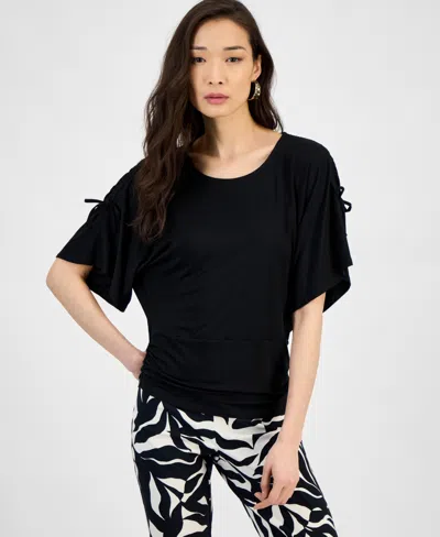 Inc International Concepts Women's Side-tie Animal-print Top, Exclusively At Macy's