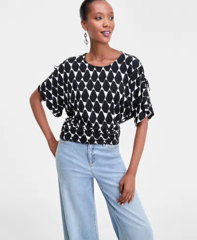 Inc International Concepts Women's Side-tie Animal-print Top, Exclusively At Macy's