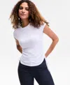Inc International Concepts Womens Embellished Cotton Top Pxs 3x Created For Macys In White