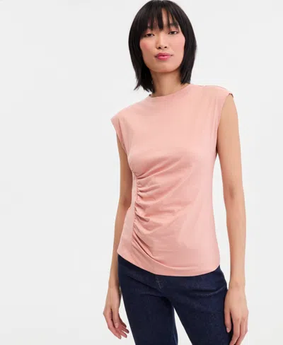 Inc International Concepts Women's Side-cinched Cotton Tank Top, Exclusively At Macy's In Pink