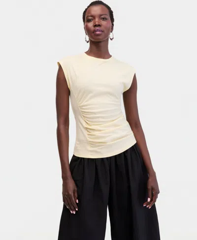 Inc International Concepts Women's Side-cinched Cotton Tank Top, Exclusively At Macy's In White