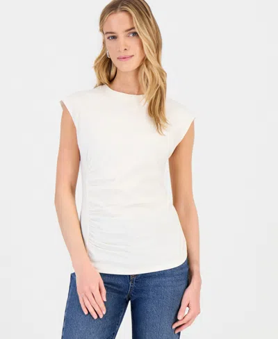 Inc International Concepts Women's Side-cinched Cotton Tank Top, Exclusively At Macy's In White