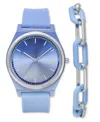 Inc International Concepts Women's Silicone Strap Watch 38mm Set, Created For Macy's In Blue
