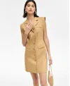 Inc International Concepts Women's Sleeveless Blazer Dress, Exclusively At Macy's In Warm Toffee