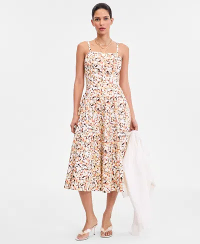 Inc International Concepts Women's Sleeveless Seamed Midi Dress, Macy's Exclusive In Multi