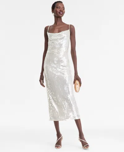 Inc International Concepts Women's Sleeveless Sequin Dress, Macy's Exclusive In White