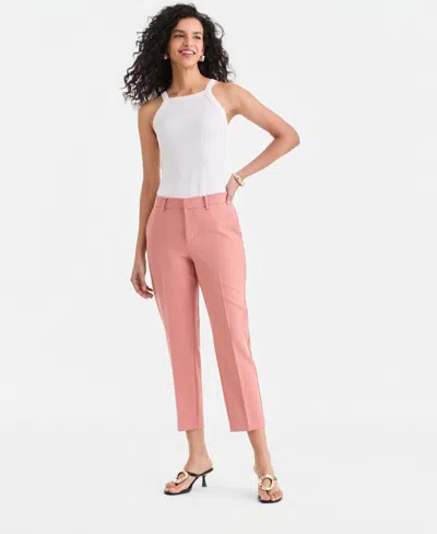 Inc International Concepts Women's Slim Cropped Trousers, Exclusively At Macy's In Pink