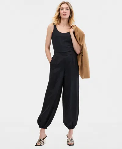 Inc International Concepts Women's Solid Pull-on Pants, Macy's Exclusive In Black